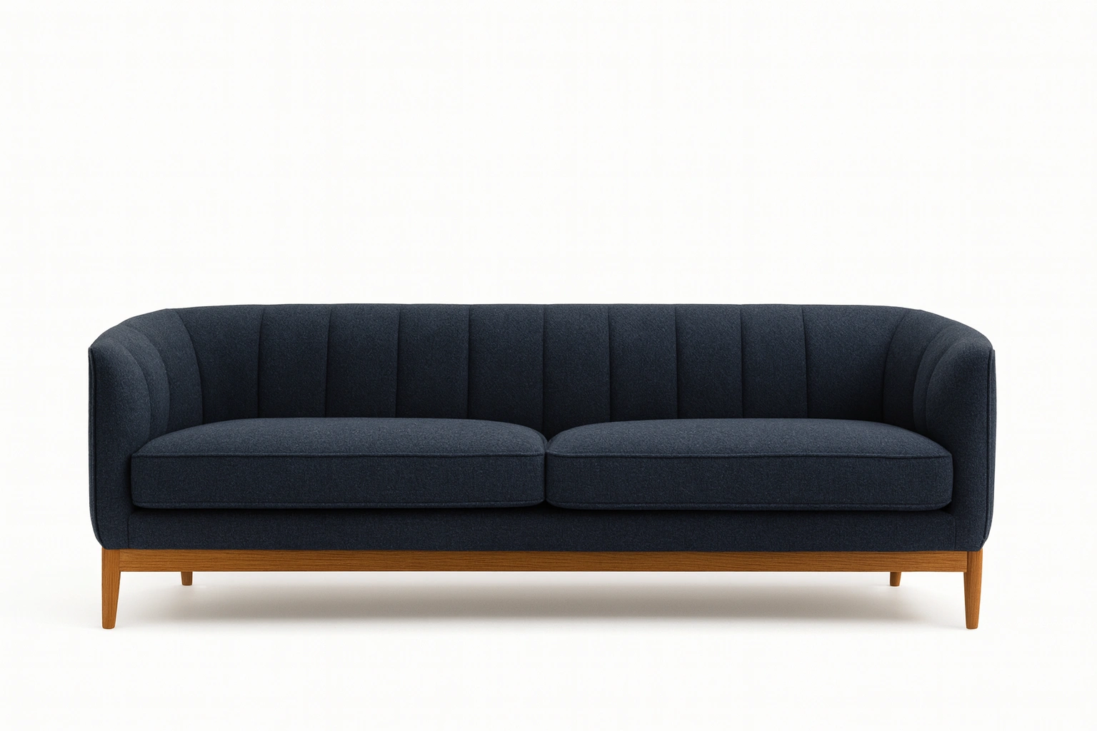 Cuscino in lino in cotone nero blu scuro divano doppio con base in legno-woodhomecraft